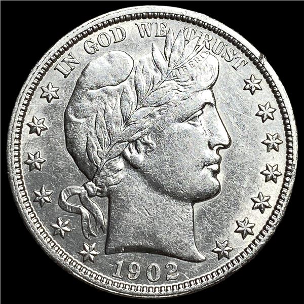 1902-O Silver Barber Half Dollar CHOICE AU