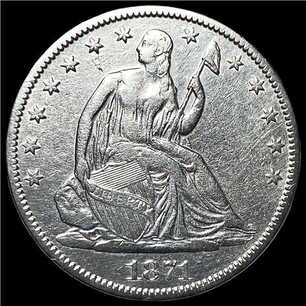 1871 Silver Half Dollar CLOSELY UNCIRCULATED