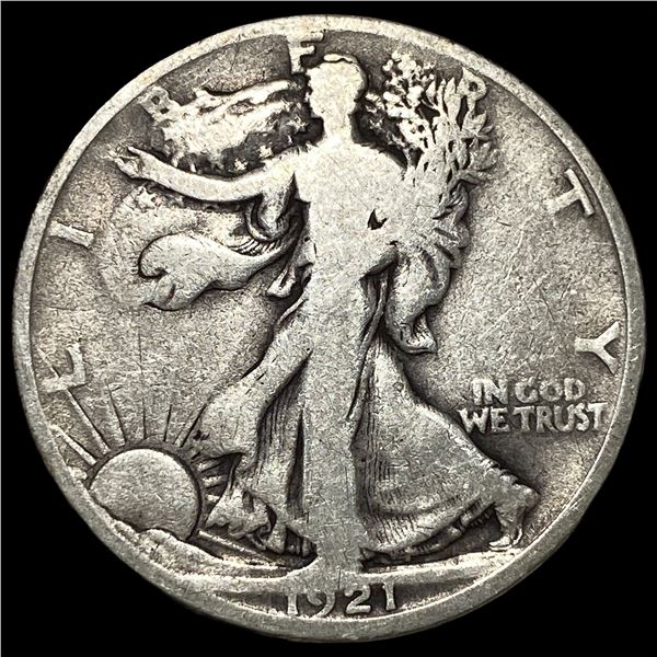 1921-D Silver Walking Liberty Half Dollar LIGHTLY CIRCULATED