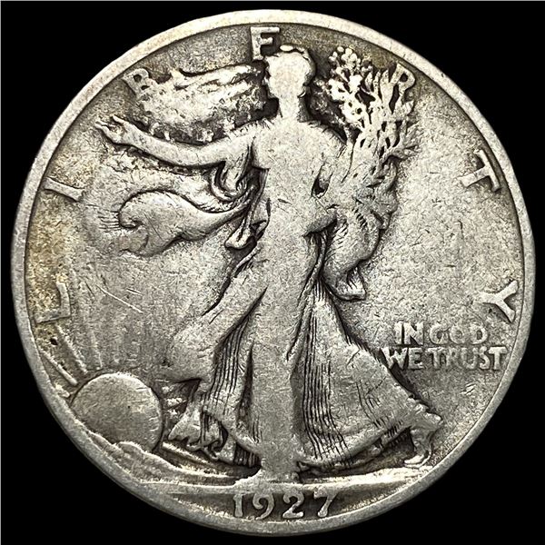 1927-S Silver Walking Liberty Half Dollar NICELY CIRCULATED