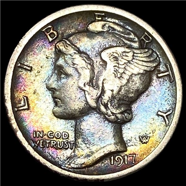 1917-S Silver Mercury Dime NEARLY UNCIRCULATED