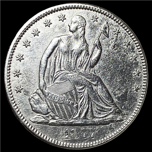1877 Seated Liberty Half Dollar CHOICE AU