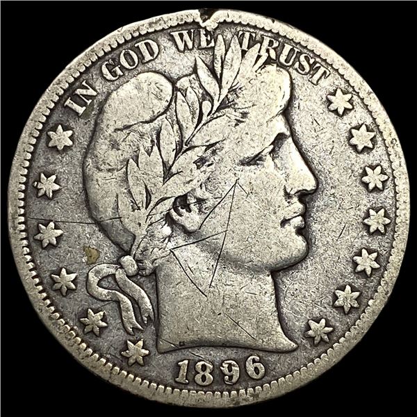 1896-S Silver Barber Half Dollar LIGHTLY CIRCULATED