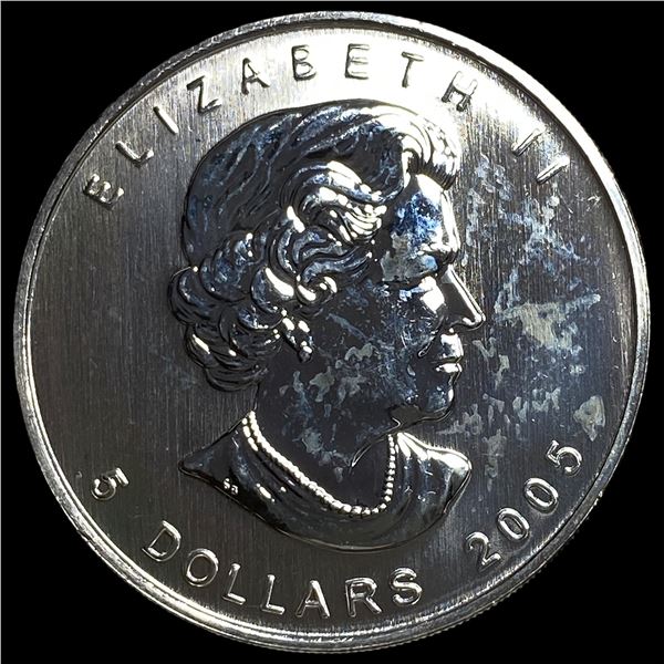 2005 Silver 1 oz Canadian Maple Leaf CHOICE BU