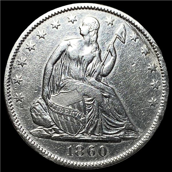 1860-O Silver Half Dollar CLOSELY UNCIRCULATED