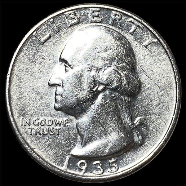 1935-D Silver Washington Quarter CHOICE AU