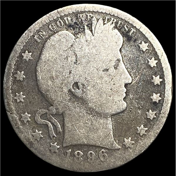 1896-O Silver Barber Quarter NICELY CIRCULATED