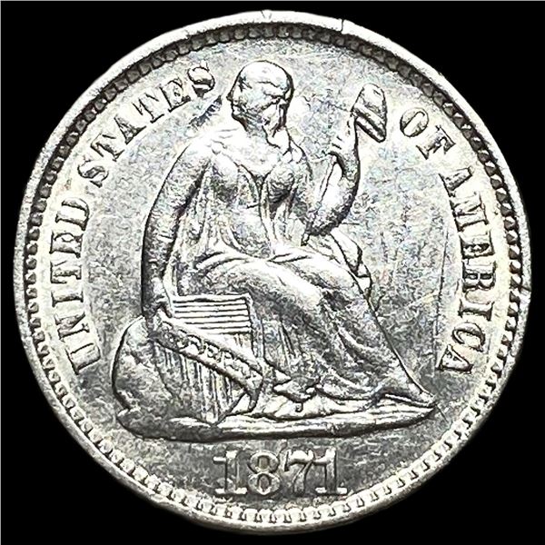 1871 Silver Half Dime UNCIRCULATED