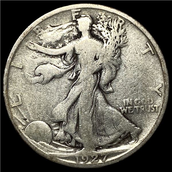 1927-S Silver Walking Liberty Half Dollar NICELY CIRCULATED