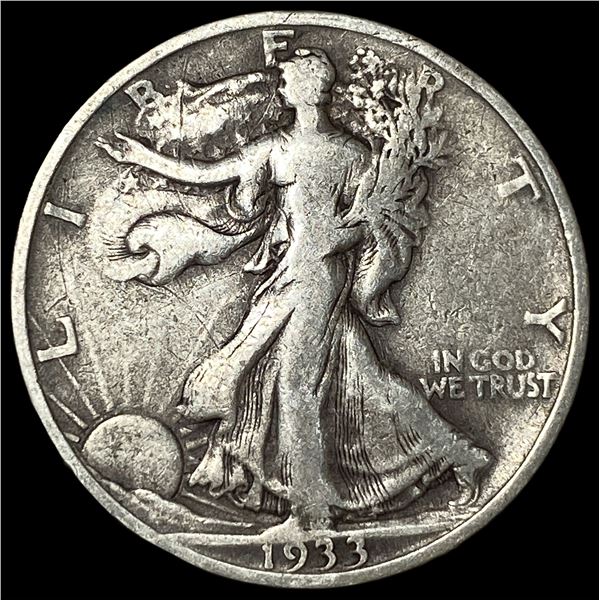 1933-S Silver Walking Liberty Half Dollar NEARLY UNCIRCULATED