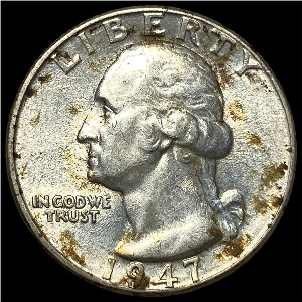 1947-D Silver Washington Quarter NEARLY UNCIRCULATED