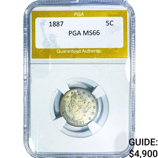 1887 Liberty Victory Nickel PGA MS66