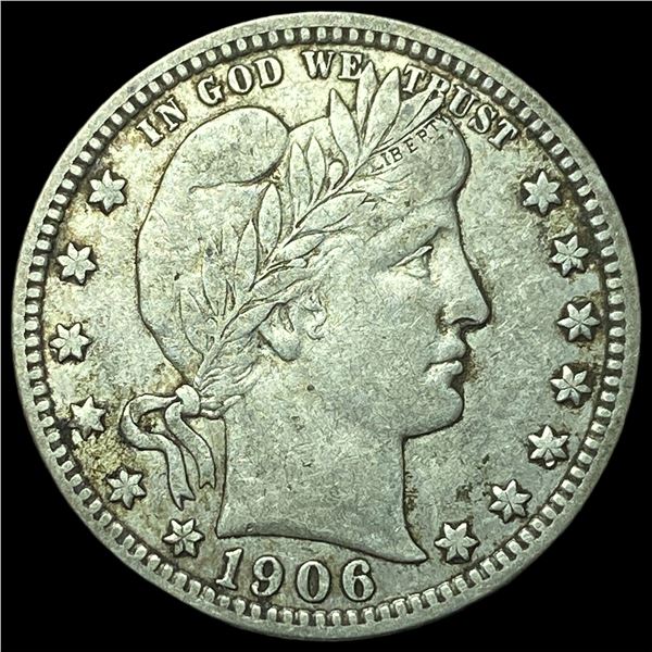 1906-D Silver Barber Quarter NEARLY UNCIRCULATED