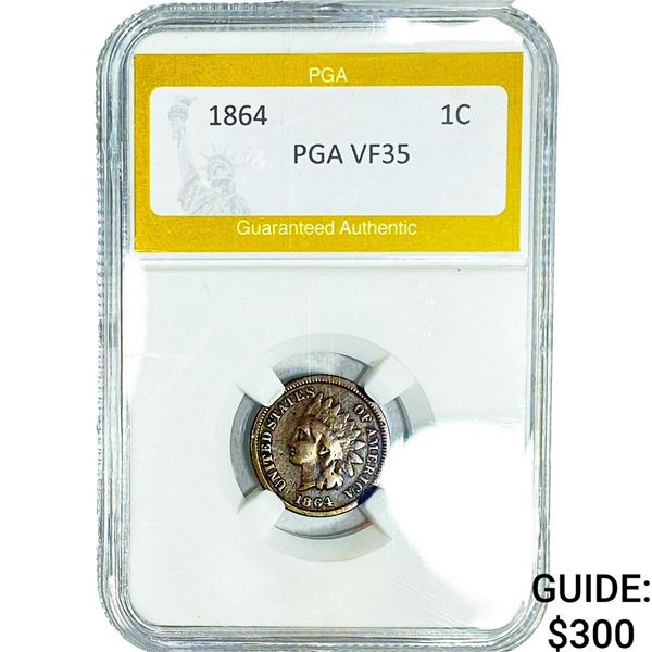 1864 Indian Head Cent PGA VF35