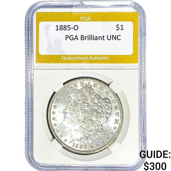 1885-O Morgan Silver Dollar PGA Brilliant UNC