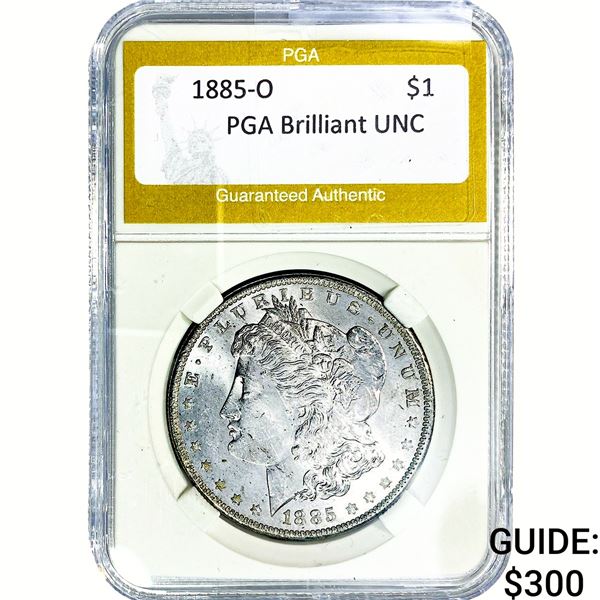 1885-O Morgan Silver Dollar PGA Brilliant UNC