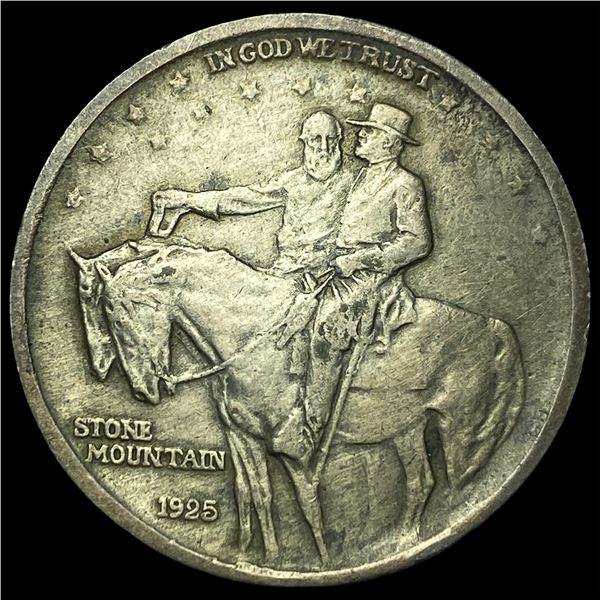 1925 Silver Stone Mountain Half Dollar CLOSELY UNCIRCULATED