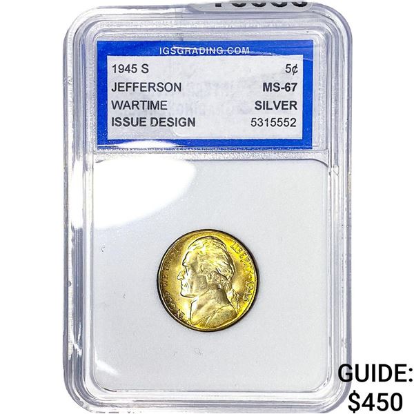 1945-S Jefferson Nickel IGS MS67