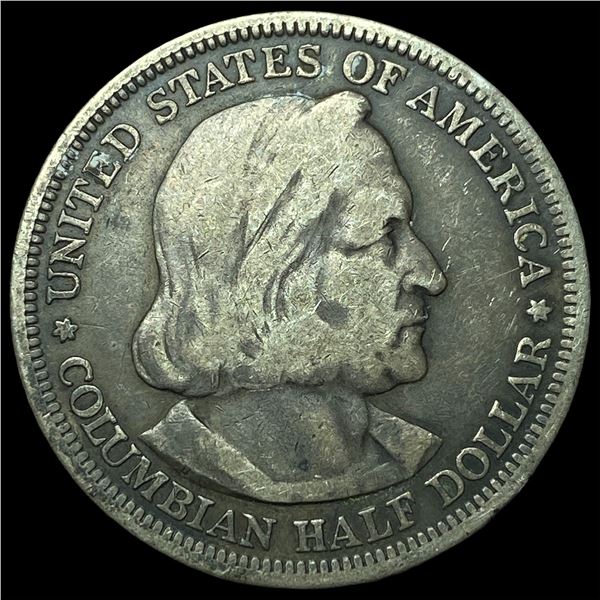 1893 Silver Columbian Half Dollar ABOUT UNCIRCULATED