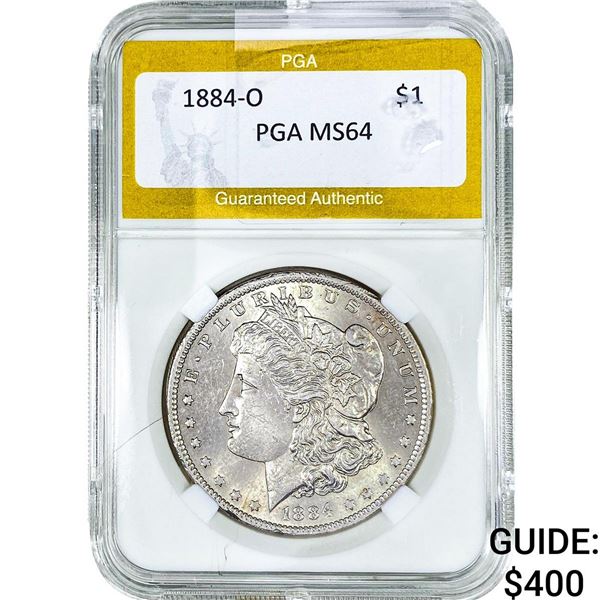 1884-O Morgan Silver Dollar PGA MS64