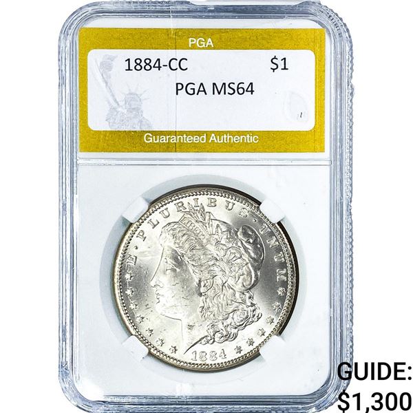 1884-CC Morgan Silver Dollar PGA MS64