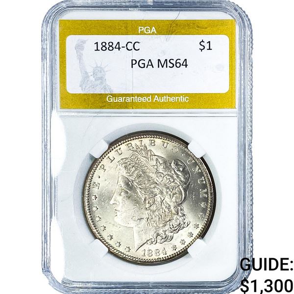 1884-CC Morgan Silver Dollar PGA MS64