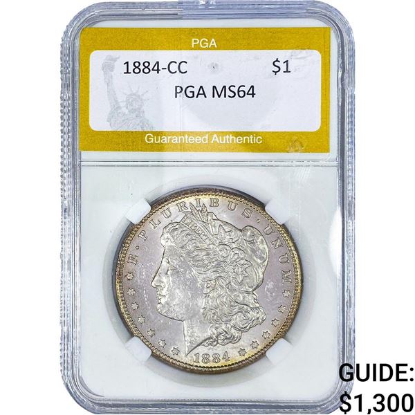 1884-CC Morgan Silver Dollar PGA MS64