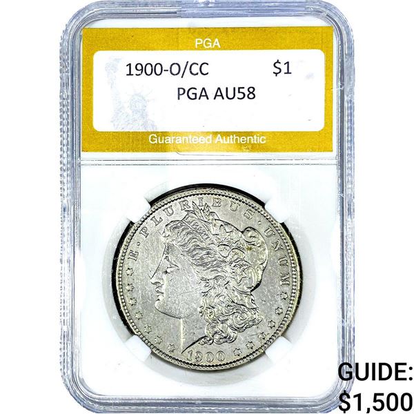 1900-O/CC Morgan Silver Dollar PGA AU58