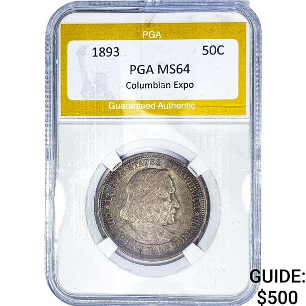 1893 Columbian Expo Half Dollar PGA MS64
