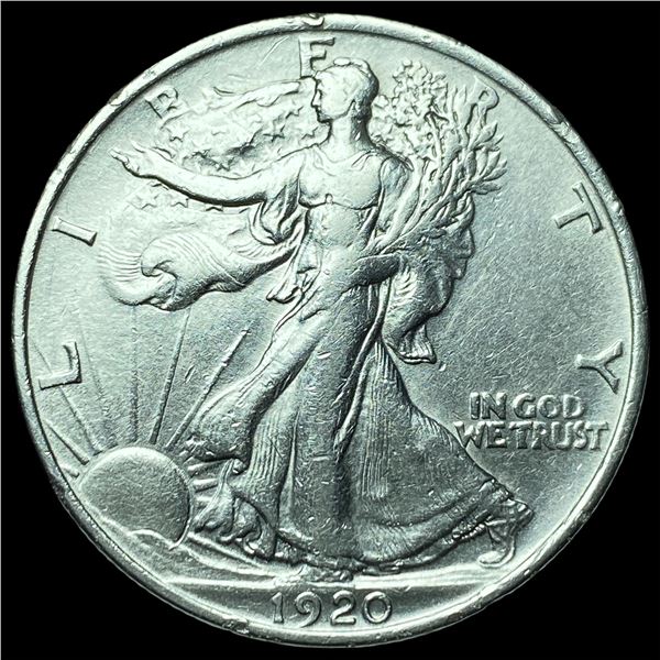 1920-S Silver Walking Liberty Half Dollar CLOSELY UNCIRCULATED