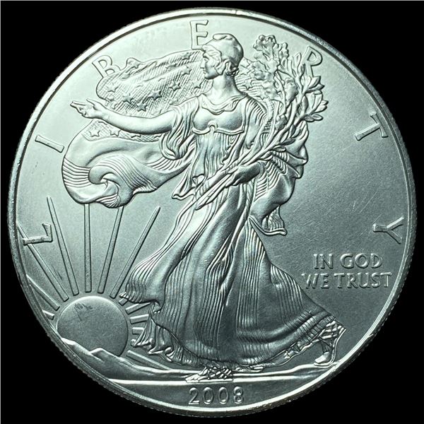 2008 1 oz Silver American Eagle $1 GEM BU