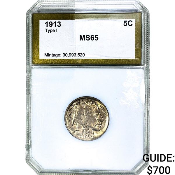 1913 Buffalo Nickel PCI MS65