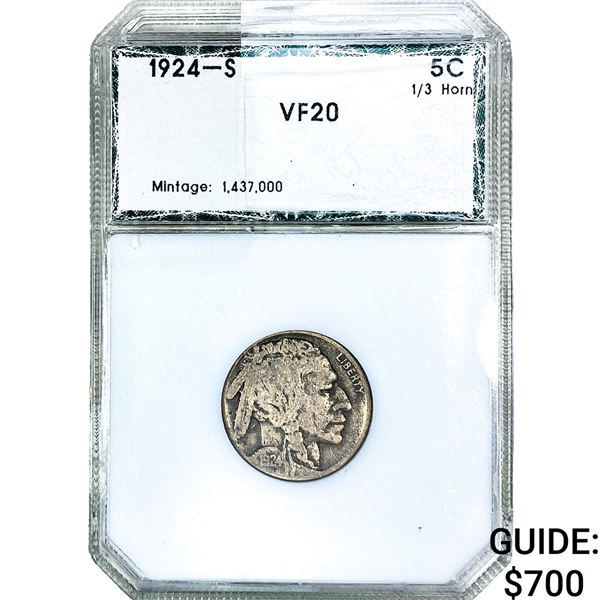 1924-S Buffalo Nickel PCI VF20