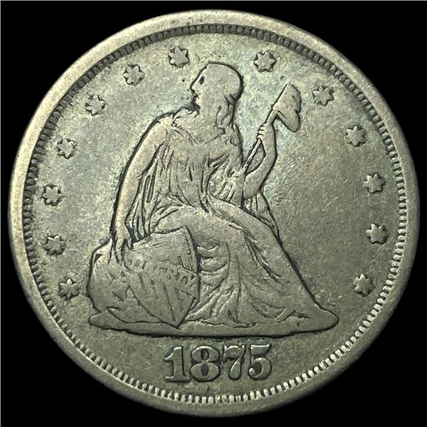 1875-S Twenty Cent Piece LIGHTLY CIRCULATED
