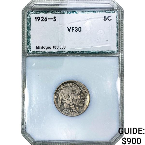 1926-S Buffalo Nickel PCI VF30