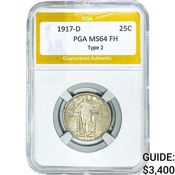 1917-D Standing Liberty Quarter PGA MS64 FH