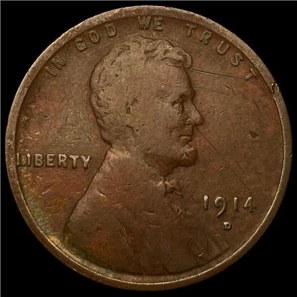 1914-D Lincoln Wheat Cent LIGHTLY CIRCULATED