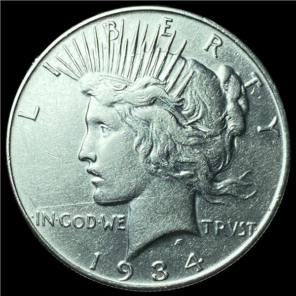 1934 Silver Peace Dollar CLOSELY UNCIRCULATED