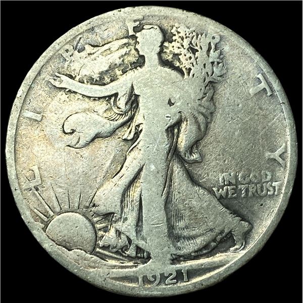 1921-S Silver Walking Liberty Half Dollar LIGHTLY CIRCULATED