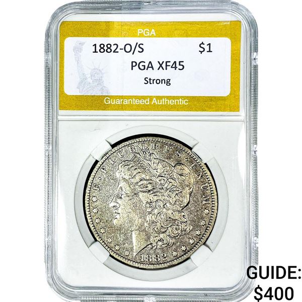 1882-O/S Morgan Silver Dollar PGA XF45 Strong