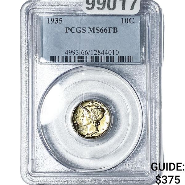 1935 Mercury Silver Dime PCGS MS66 FB