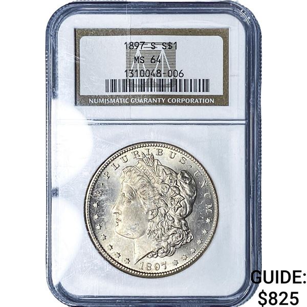 1897-S Morgan Silver Dollar NGC MS64