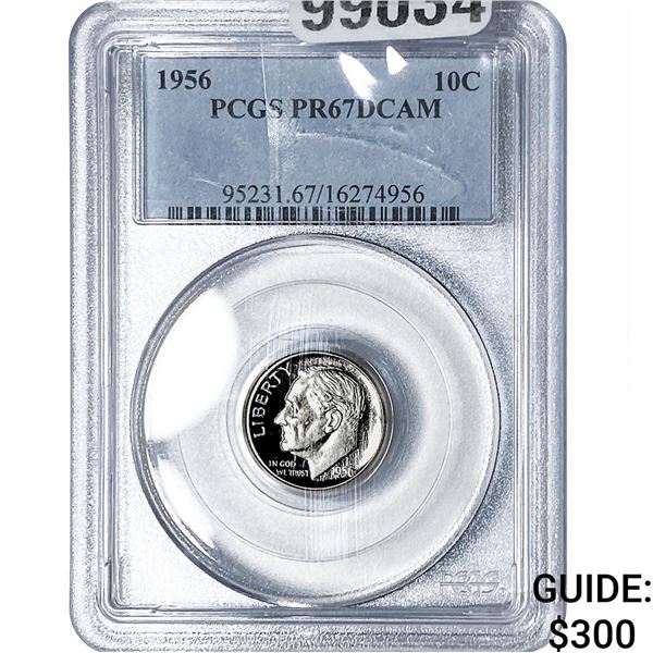1956 Roosevelt Dime PCGS PR67 DCAM