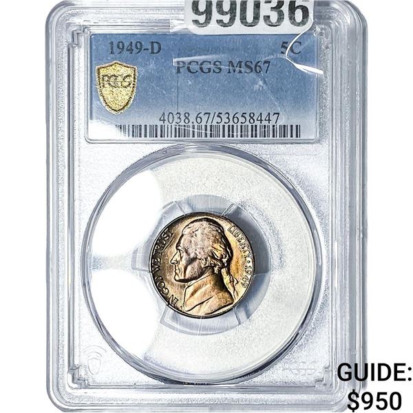 1949-D Jefferson Nickel PCGS MS67