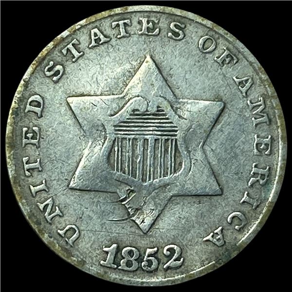 1852 Silver Three-Cent Piece HIGH GRADE