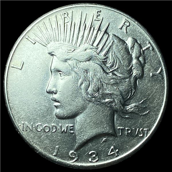 1934 Silver Peace Dollar CLOSELY UNCIRCULATED