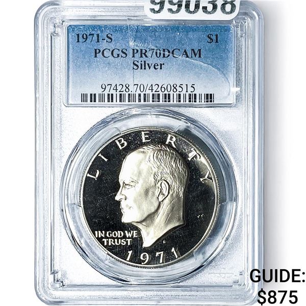 1971-S Eisenhower Dollar PCGS PR70 DCAM Silver