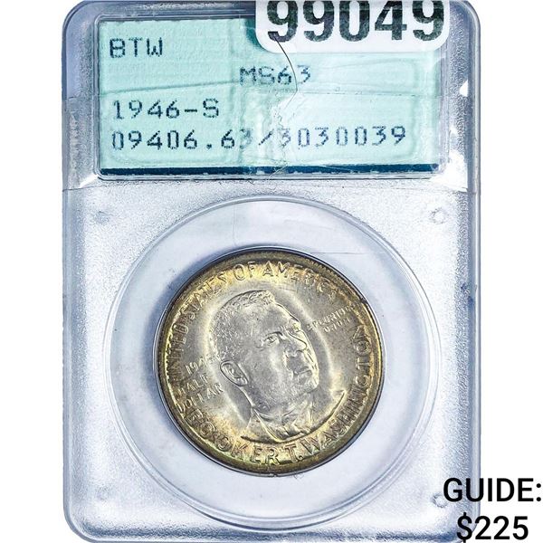 1946-S Booker T Half Dollar PCGS MS63