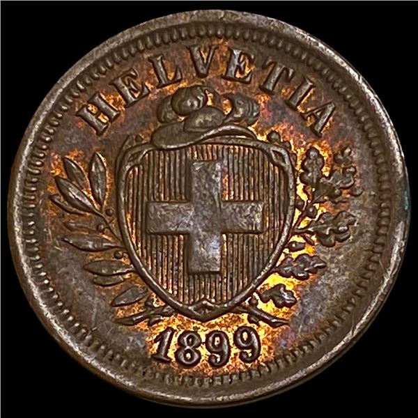 1899 Switzerland 1 Bronze 1 Rappen