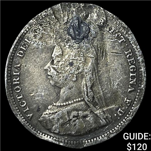 1888 Great Britain Silver 1 Shilling Jubilee Head